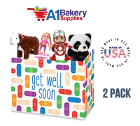 Get Well Soon Basket Box ,Theme Gift Box, Large 10.25 (Length) x 6 (Width) x 7.5 (Height), 2 Pack