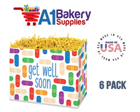 Get Well Soon Basket Box ,Theme Gift Box, Large 10.25 (Length) x 6 (Width) x 7.5 (Height), 6 Pack