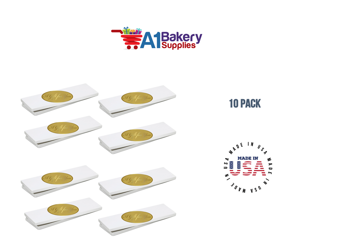 White Men's Tie Gift Boxes Socks Gift Boxes 10 pack with Gift for You Tag