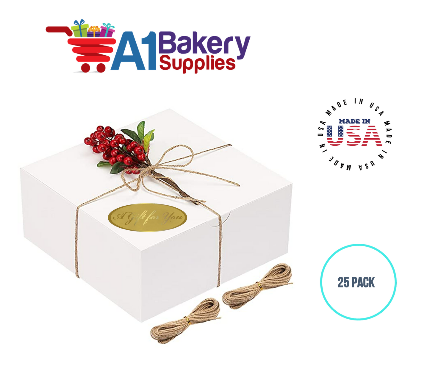 A Gift for You Foil Gold on Gold Seals 6 x 4 x 0.25 " - 25 Packs