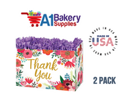 Thank You Flowers Basket Box, Theme Gift Box, Large 10.25 (Length) x 6 (Width) x 7.5 (Height), 2 Pack
