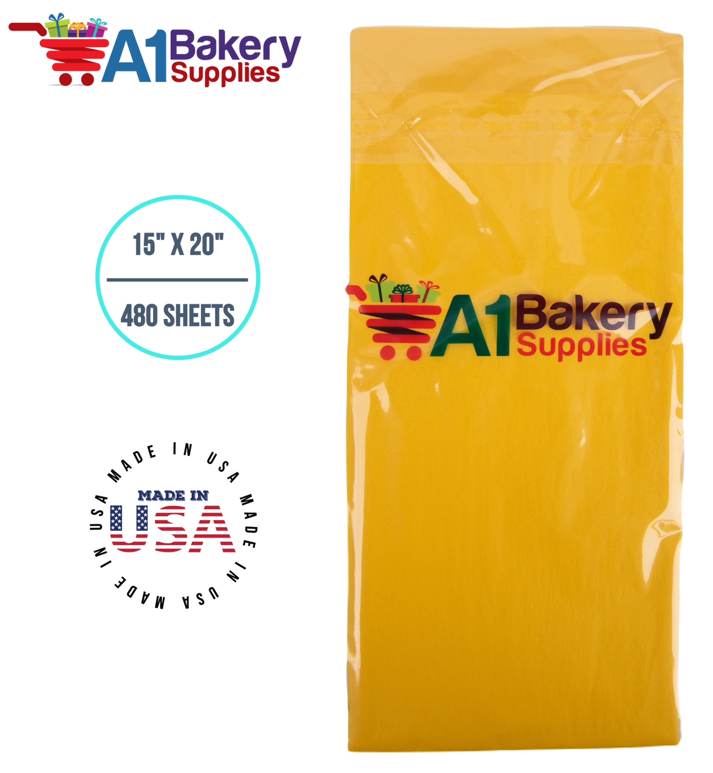 Dandelion Tissue Paper Squares, Bulk 480 Sheets, Premium Gift Wrap and Art Supplies for Birthdays, Holidays, or Presents by A1BakerySupplies, Large 15 Inch x 20 Inch