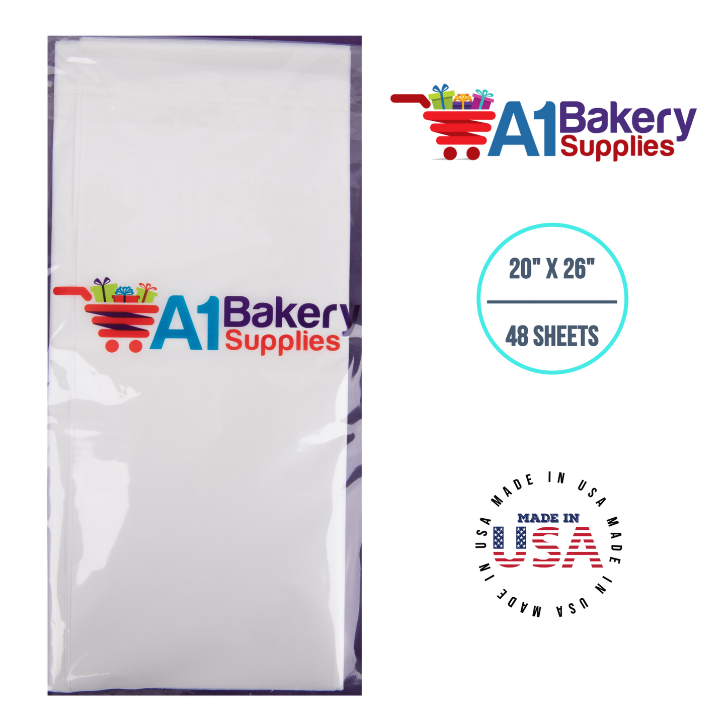 White Tissue Paper Medium 20 Inch x 26 Inch - 48 Sheets