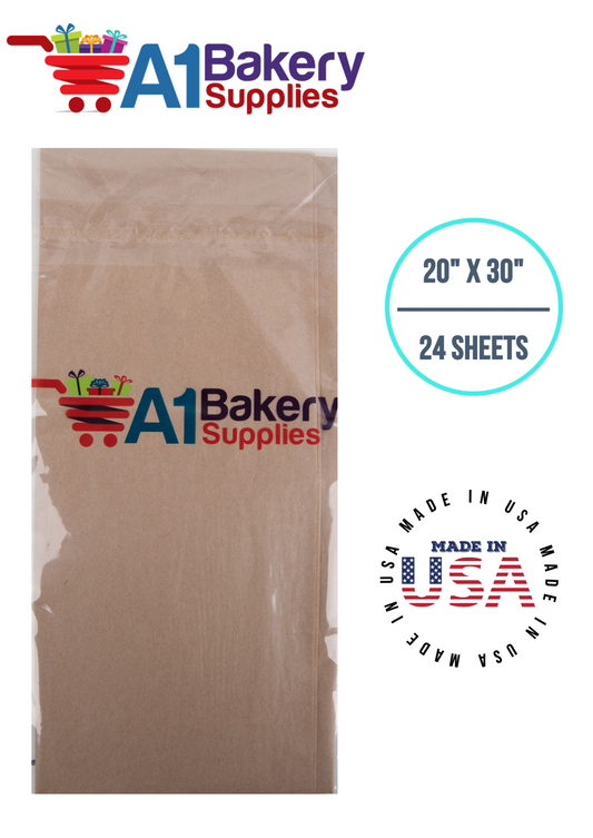 Solid Craft Tissue Paper Squares, Bulk 24 Sheets, Premium Gift Wrap and Art Supplies for Birthdays, Holidays, or Presents by A1BakerySupplies, Small 20 Inch x 30 Inch