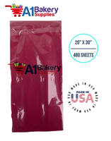Cranberry Tissue Paper Squares, Bulk 480 Sheets, Premium Gift Wrap and Art Supplies for Birthdays, Holidays, or Presents by A1BakerySupplies, Large 20 Inch x 30 Inch