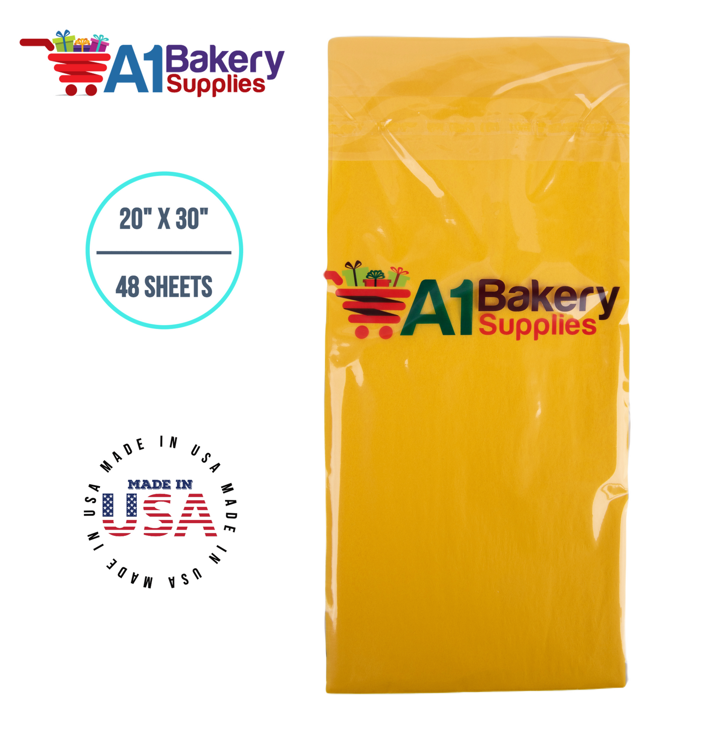 Dandelion Tissue Paper Squares, Bulk 48 Sheets, Premium Gift Wrap and Art Supplies for Birthdays, Holidays, or Presents by A1BakerySupplies, Medium 20 Inch x 30 Inch