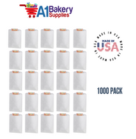 White Flat Merchandise Bags, Medium, 1000 Pack - 8.5"x11"
