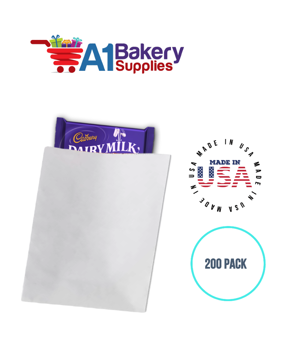 White Flat Merchandise Bags, Medium, 200 Pack - 12"x15"