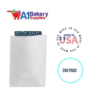 White Flat Merchandise Bags, Medium, 200 Pack - 5"x7-1/2"