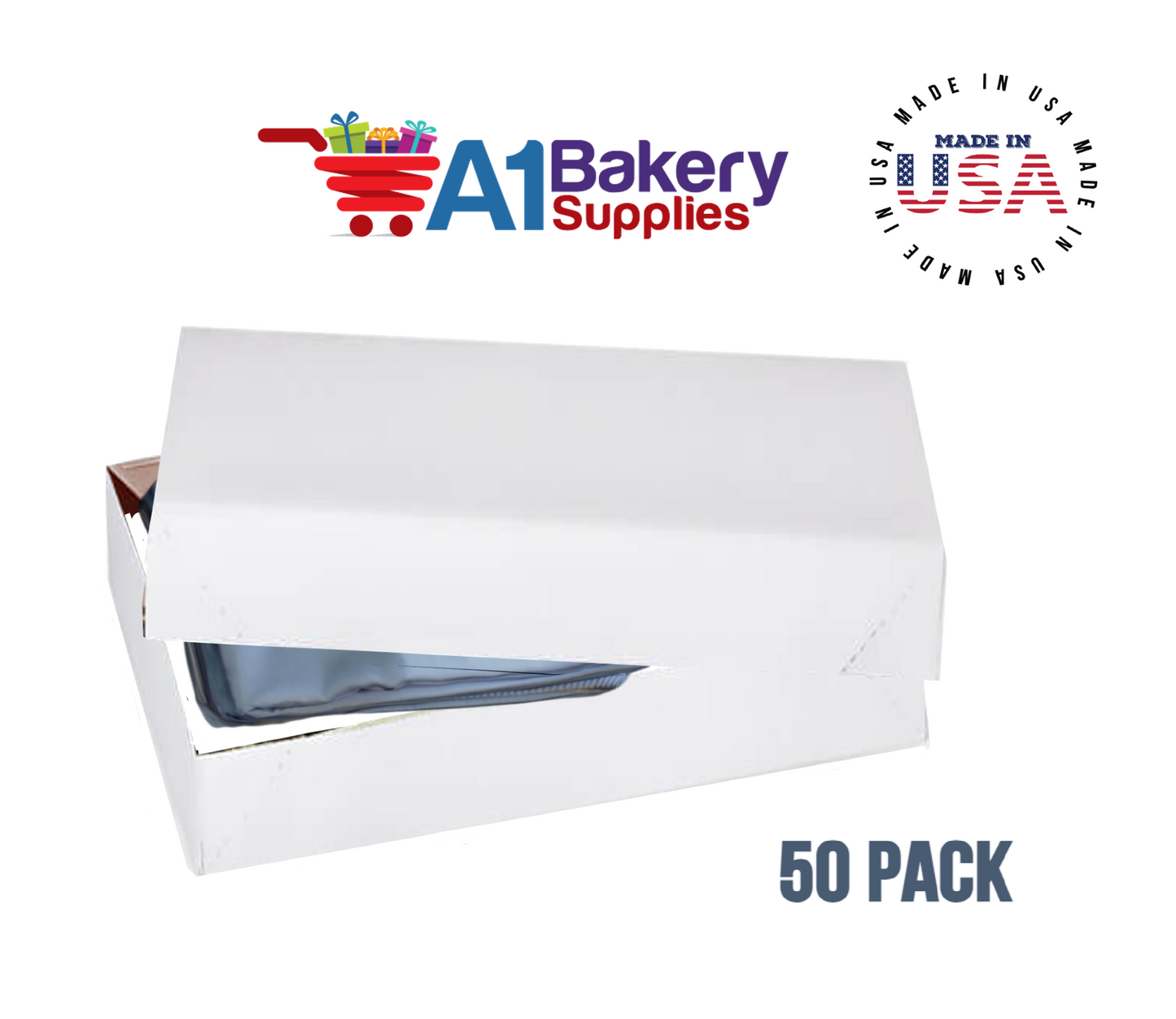 White Apparel Box for Men Shirts Gift Wrap Packaging Boxes, 15 x 9 1/2 x 2" - 50 Pack, Large